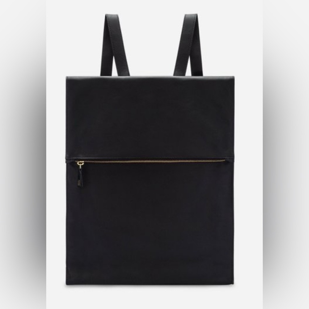Minor History | The Traveler | Flat Black Full Grain Leather Backpack